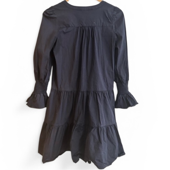 POMANDER PLACE by TUCKERNUCK Women's Cotton Poplin Kenzo Mini Dress in Navy (S) - Picture 3 of 8
